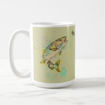 Personlig Regnbåge Trout 15oz. Ceramic Mugg