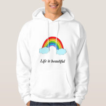 Personlig regnbågs hoodie | Anpassat namn & citat