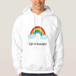 Personlig regnbågs hoodie | Anpassat namn & citat 