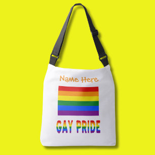 Personlig regnbågsfärgad HBTQ-prydnad Axelväska