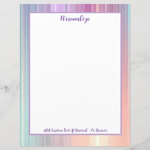 Personlig regnbågsfärgad pastellgradient randig de