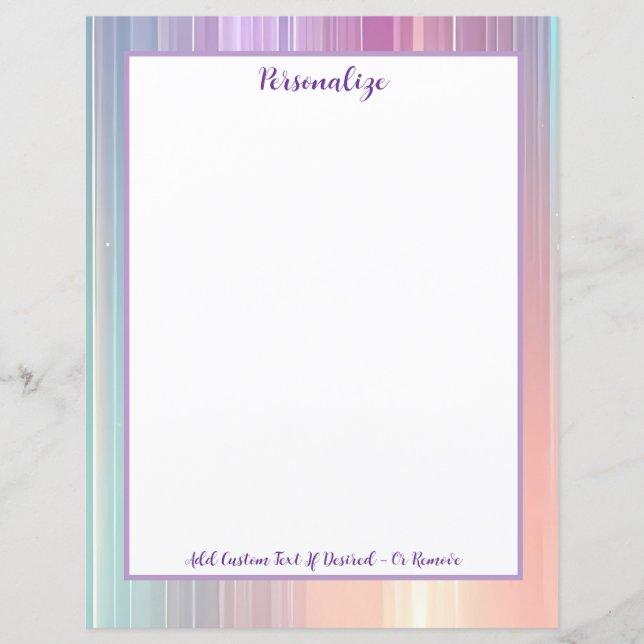 Personlig regnbågsfärgad pastellgradient randig de (Framsida)