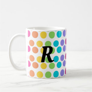 Personlig regnbågsprickig kaffemugg