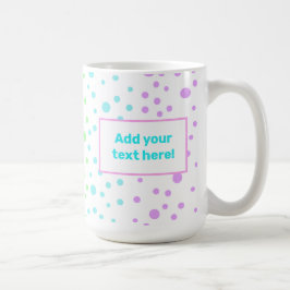 Personlig regnbågsprickig kaffemugg