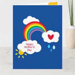 Personlig regnbågsväder morsdags kort
