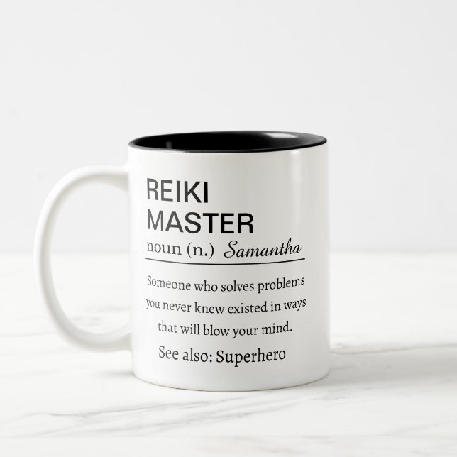 Personlig Reiki-mästare Definition Mugg (Vänster)