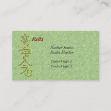 Personlig Reiki Master affärskort