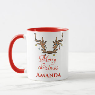 Personlig Reindeer decor- God jul Mugg