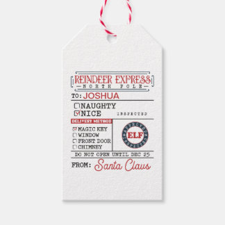 Personlig Reindeer Express Delivery Presentetikett