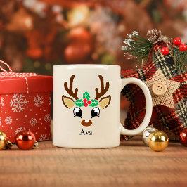 Personlig Reindeer jul Mugg
