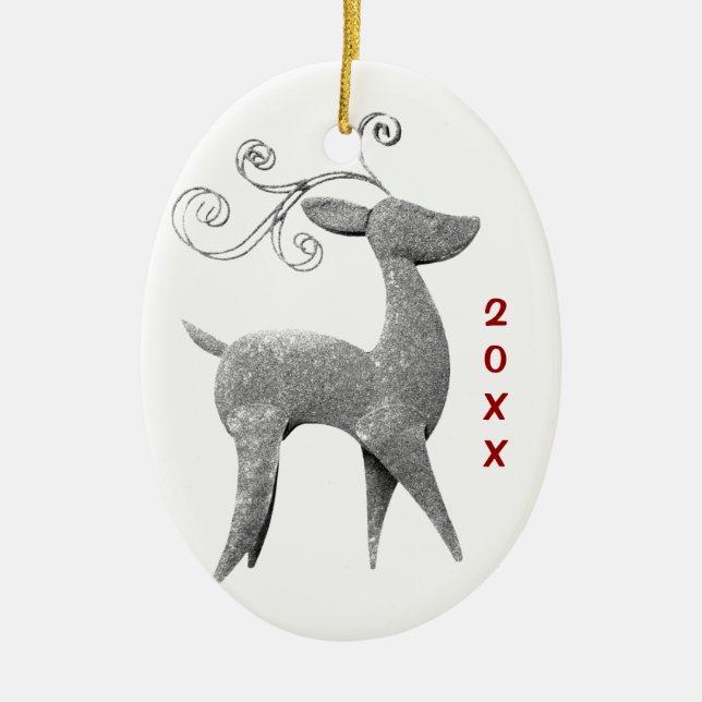 Personlig Reindeer jul Photo Ornament (Framsidan)
