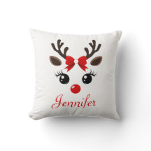 Personlig Reindeer Jul Pillow