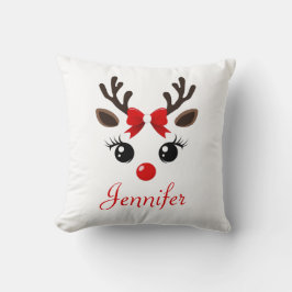 Personlig Reindeer Jul Pillow Kudde