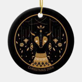 Personlig Reindeer julfoto Julgransprydnad Keramik