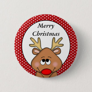 Personlig Reindeer-julknapp Knapp