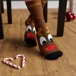 Personlig Reindeer-julsockel för Helgdag