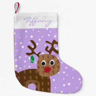 Personlig Reindeer Liten Julstrumpa