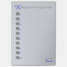 Personlig "RElephant" to-Do List med elefanter
