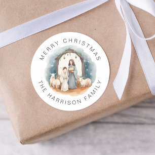 Personlig Religiösa - julspärrar Runt Klistermärke