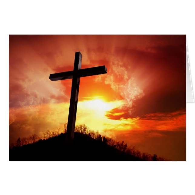 Personlig Religiösa Påsk-kort Hälsningskort (Framsidan Horizontal)