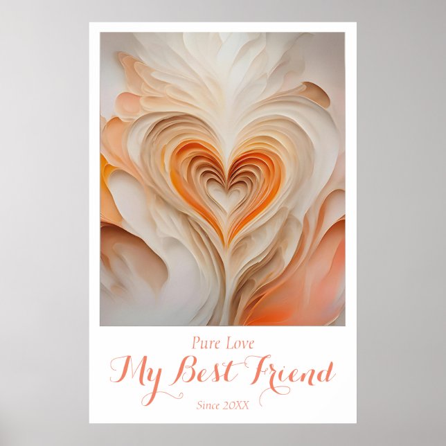 Personlig "ren Kärlek" Wall Art - min bästa vän Poster (Framsidan)