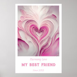 Personlig "ren Kärlek" Wall Art - min bästa vän Poster