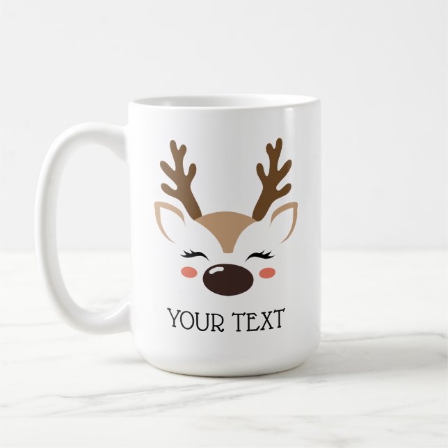 Personlig René Hett Cocoa eller Coffee Mugg (Vänster)