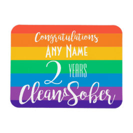 personlig rent och sober card rainbow lgbt magnet