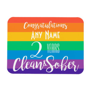 personlig rent och sober card rainbow lgbt magnet