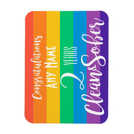 personlig rent och sober card rainbow lgbt magnet