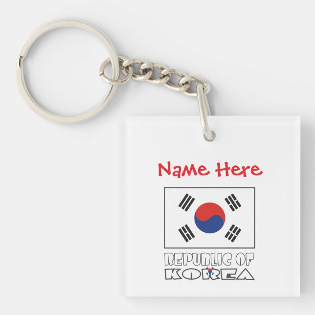Personlig Republik Korea Fyrkantig Akryl (Framsidan)