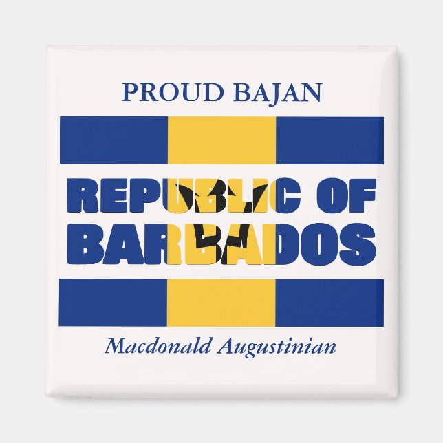 Personlig Republiken Barbados Magnet (Framsidan)