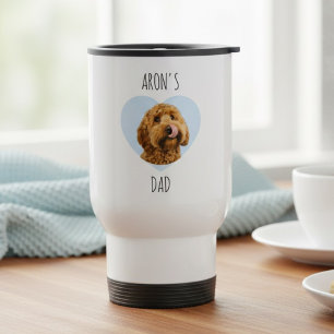 Personlig resa för hundpappa   Anpassad hundfoto Resemugg