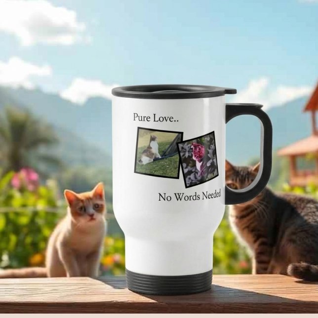 Personlig Resemugg För Djurfans (Fully customizable travel mug with photos for pet lovers)