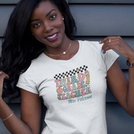 Personlig Retro 3:e Klass Lärare T Shirt