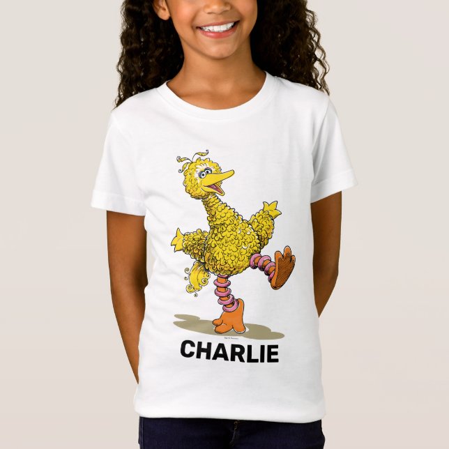 Personlig Retro Art Big Bird T Shirt (Framsida)