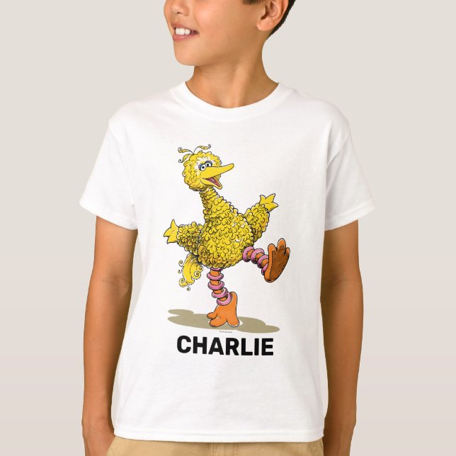 Personlig Retro Art Big Bird T Shirt (Framsida)