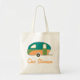 Personlig Retro Art Caravan Owners Canvas Bags Tygkasse