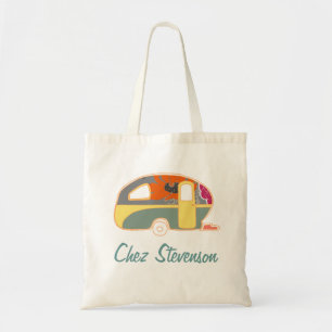 Personlig Retro Art Caravan Owners Canvas Bags Tygkasse