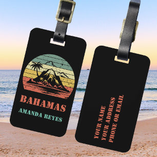 Personlig Retro Bahamas Bagagebricka