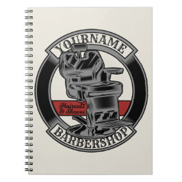 Personlig Retro BarberShop Barber Ordförande Salon Anteckningsbok