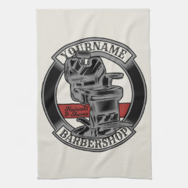 Personlig Retro BarberShop Barber Ordförande Salon Kökshandduk