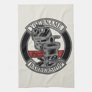 Personlig Retro BarberShop Barber Ordförande Salon Kökshandduk