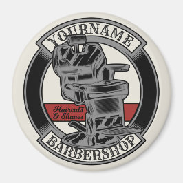 Personlig Retro BarberShop Barber Ordförande Salon Magnet
