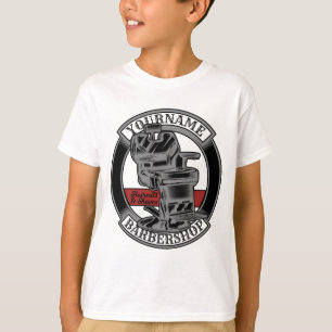 Personlig Retro BarberShop Barber Ordförande Salon T Shirt