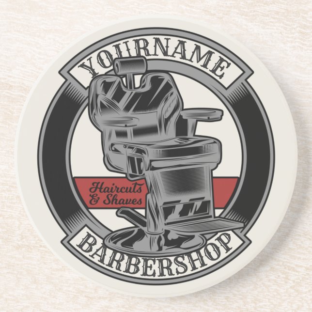 Personlig Retro BarberShop Barber Ordförande Salon Underlägg (Framsidan)