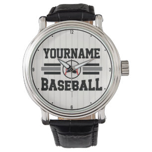 Personlig Retro Baseball Player NAMN Team Armbandsur