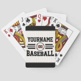Personlig Retro Baseball Player NAMN Team Casinokort