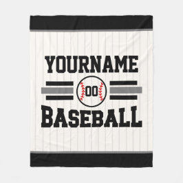 Personlig Retro Baseball Player NAMN Team Fleecefilt