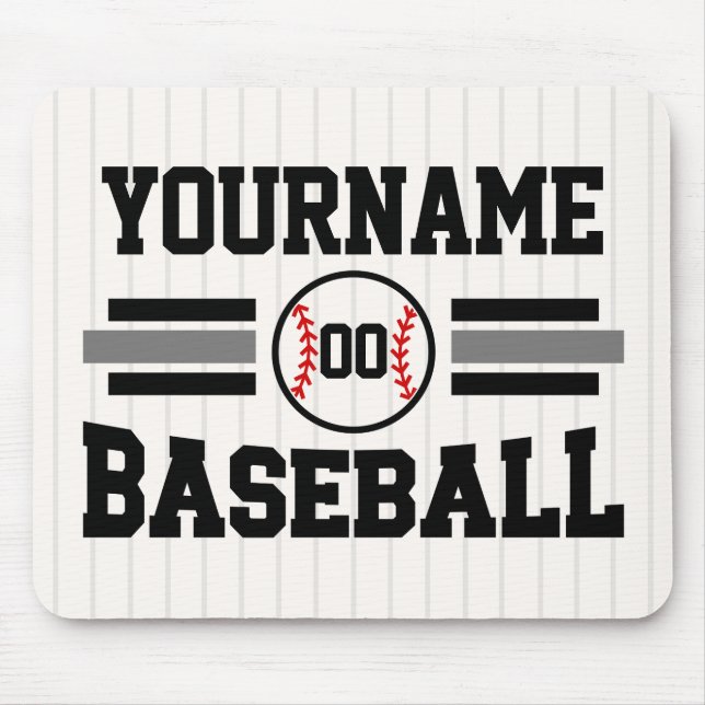 Personlig Retro Baseball Player NAMN Team Musmatta (Framsidan)